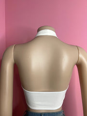 Summer Breeze Halter Top- Off White