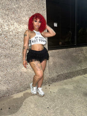 My Body Not Yours Graphic Top Only