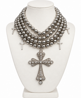 Crossed In Luxury Necklace-Silver
