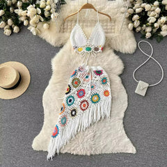 Waterfalls Coverup Knitted Skirt Set