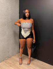 Just Want You Silk Scarf Short Set- Black