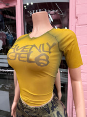 Heavenly Angels Short Sleeve Top- Olive