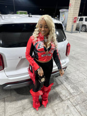 Fast Life Race Car Jacket- Red