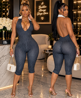 Business & Pleasure Capri Jumpsuit 🖤📈