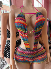 Sunset Vibes Crochet Set- Pink Multi
