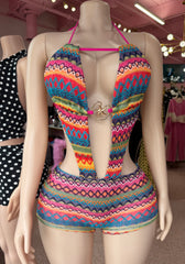 Sunset Vibes Crochet Set- Pink Multi