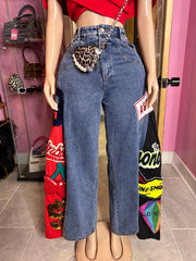 Boho Chic Patchwork Denim Pants
