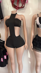 Feeling Sexy Halter Short Set- Black