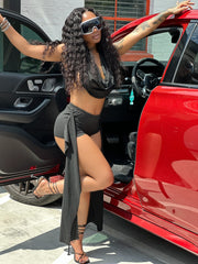 Taking It Low Short Set- Black