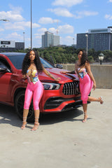 Obscure Passion Capri Set- Pink Multi