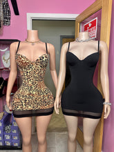 Snatched Up Dress - Leopard Print or Black