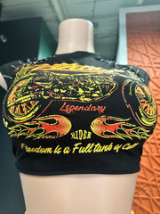 Lengendary Vintage Crop Top- Black
