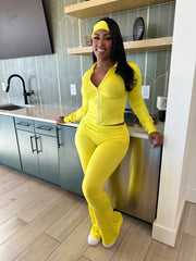 In Transit Set w/ Headband- Yellow