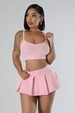 Remember Me Pleated Mini Skirt 3PC Set- Blush