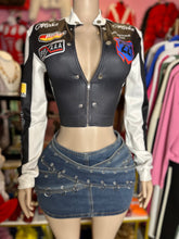 D-Ring Design Denim Mini Skirt Only