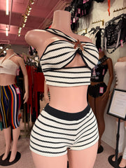 Star Of The Shore Short Set – Black/White