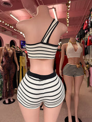 Star Of The Shore Short Set – Black/White