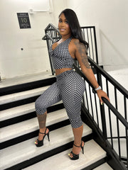 Perfectly Spotted Baddie Set – Black/White