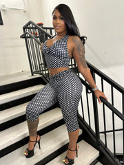 Perfectly Spotted Baddie Set – Black/White