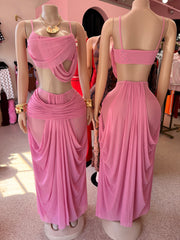 Draped In Desire Skirt Set – Pink 💕