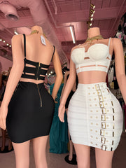 Buckle Me Down Bandage Skirt Set