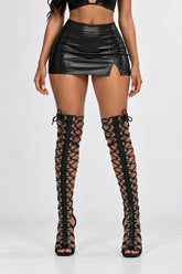 *Pre-Order* Laced In Danger Gladiator Heels- Black