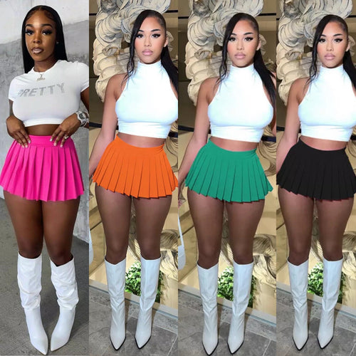 Mini Pleated Skirt- Various Colors