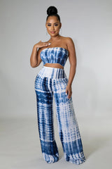 Deep Blue Sea Pant Set- Blue
