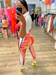 Supercharged Legging Set- Orange Multi