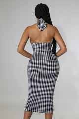 Lavish Nights Dress- Black/White