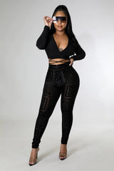 *Restock* Sheer With Me Legging Set- Black