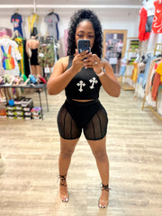 Crossing Road Legging Set- Black