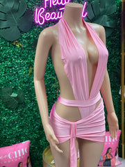One Night Only Skirt Set- Pink