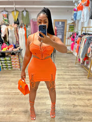 Don’t Hesitate Skirt Set- Orange