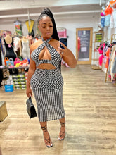 Lavish Nights Dress- Black/White