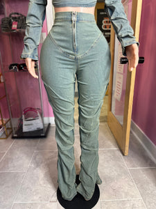 Fall In Line Denim Pant Set