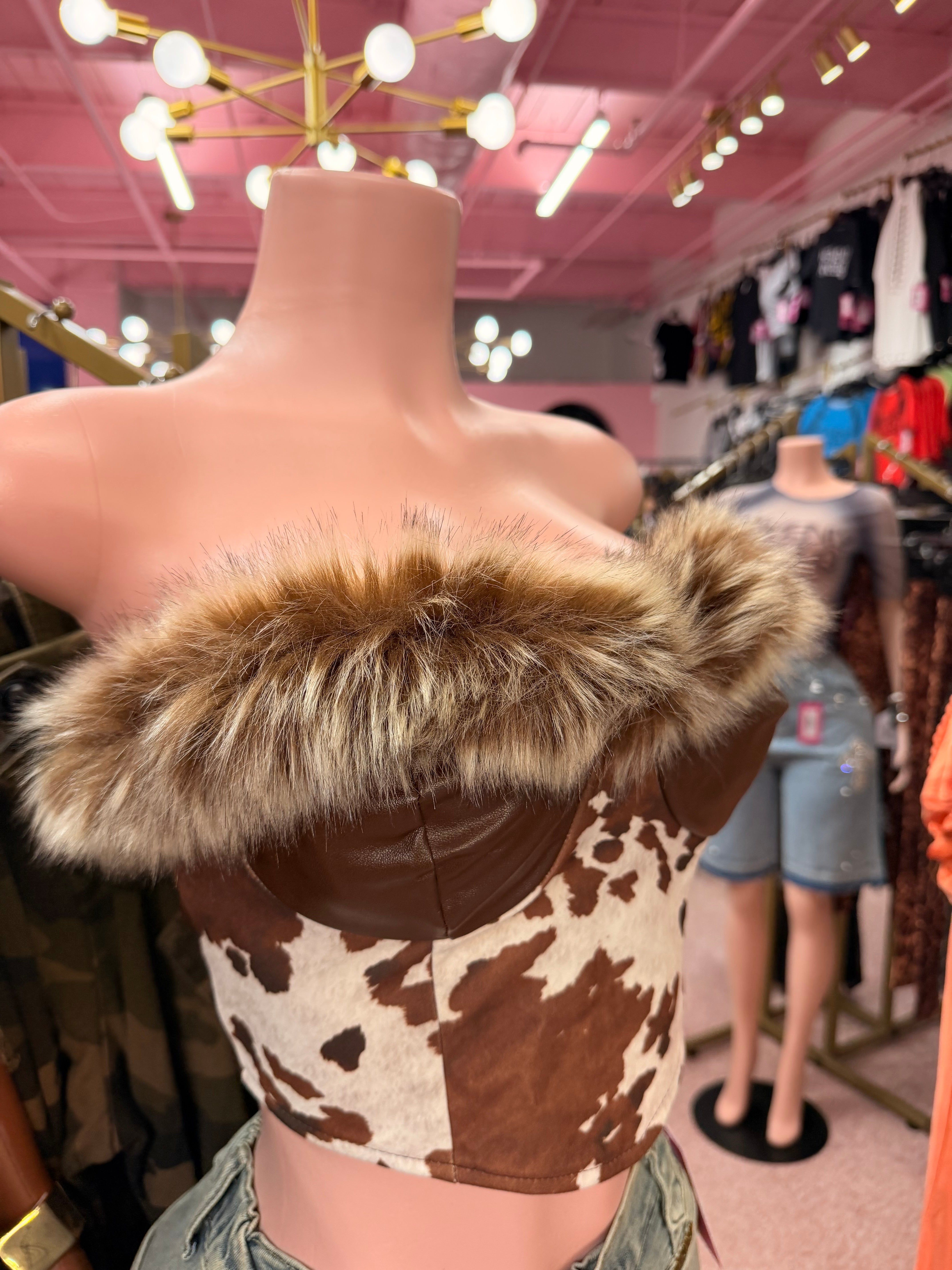 Cowgirl Fantasy Corset Top – Brown