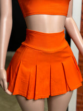 Back Outside Tennis Skirt Set- Orange