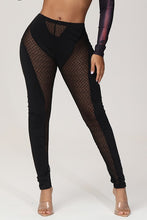 Sexy ASF V Mesh Knitted Legging- Black