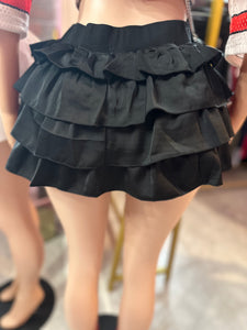 Ruffle Girl Skort- Black