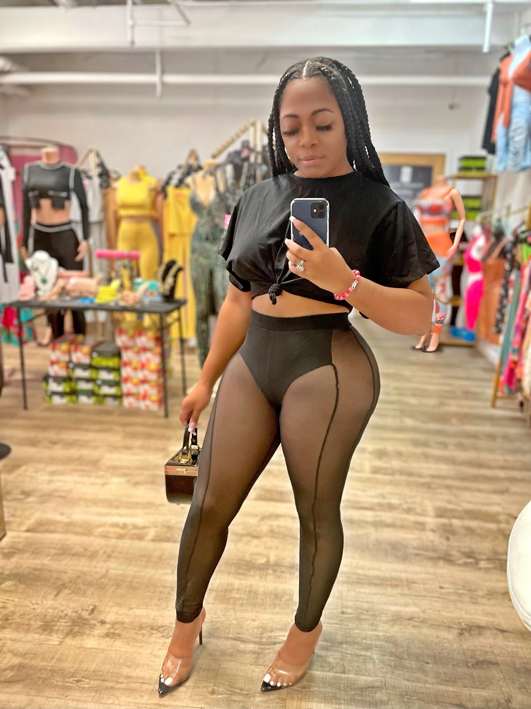 Got What You Need Pant Set- Black