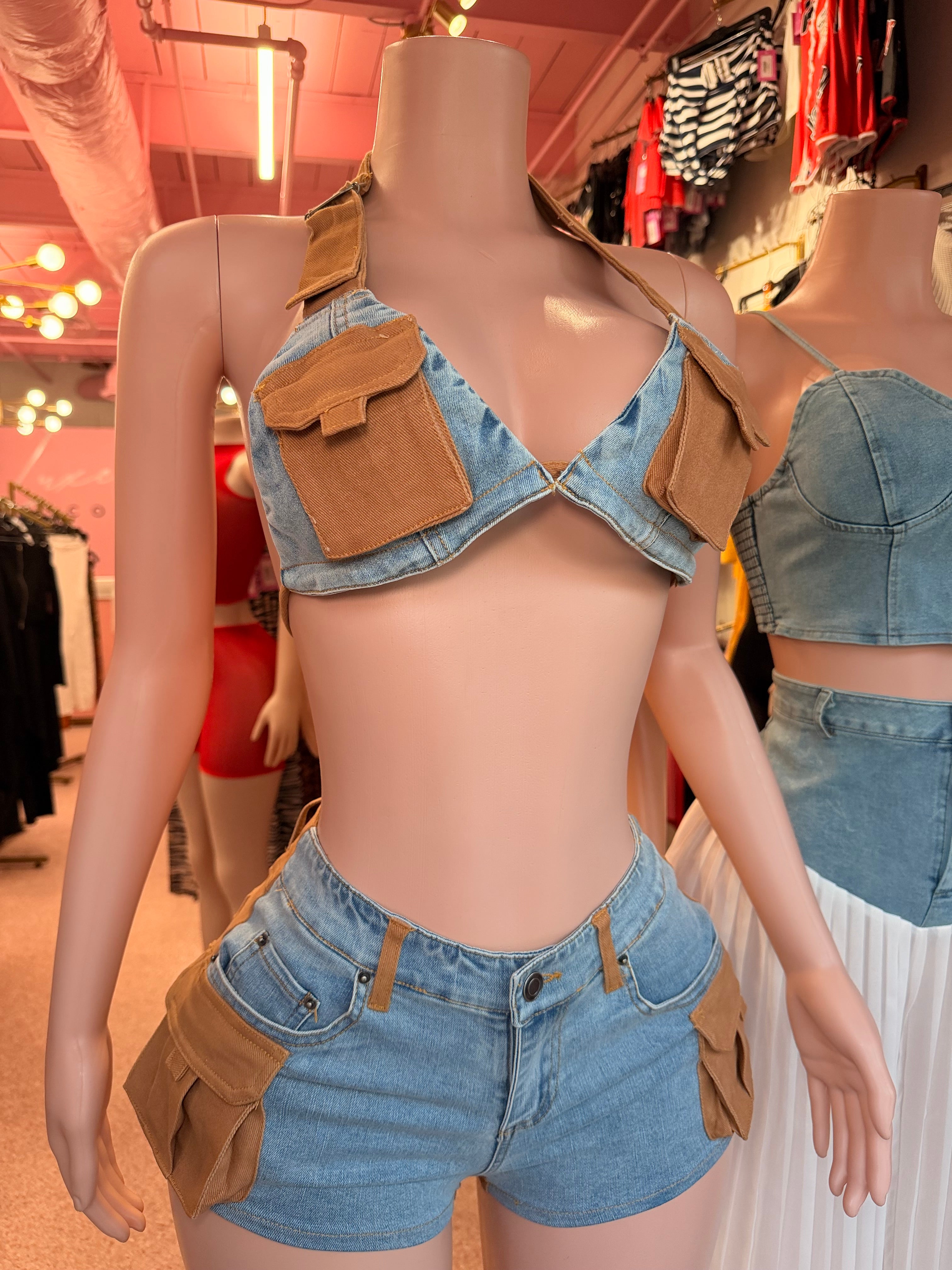 Cargo Cutie Denim Set 🤎💙