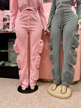Airport Runs Cargo Pant Set-Pink