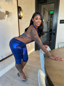 No Apologies Bodysuit Set- Blue