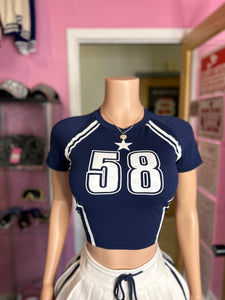 58 Top- Navy (Top Only)