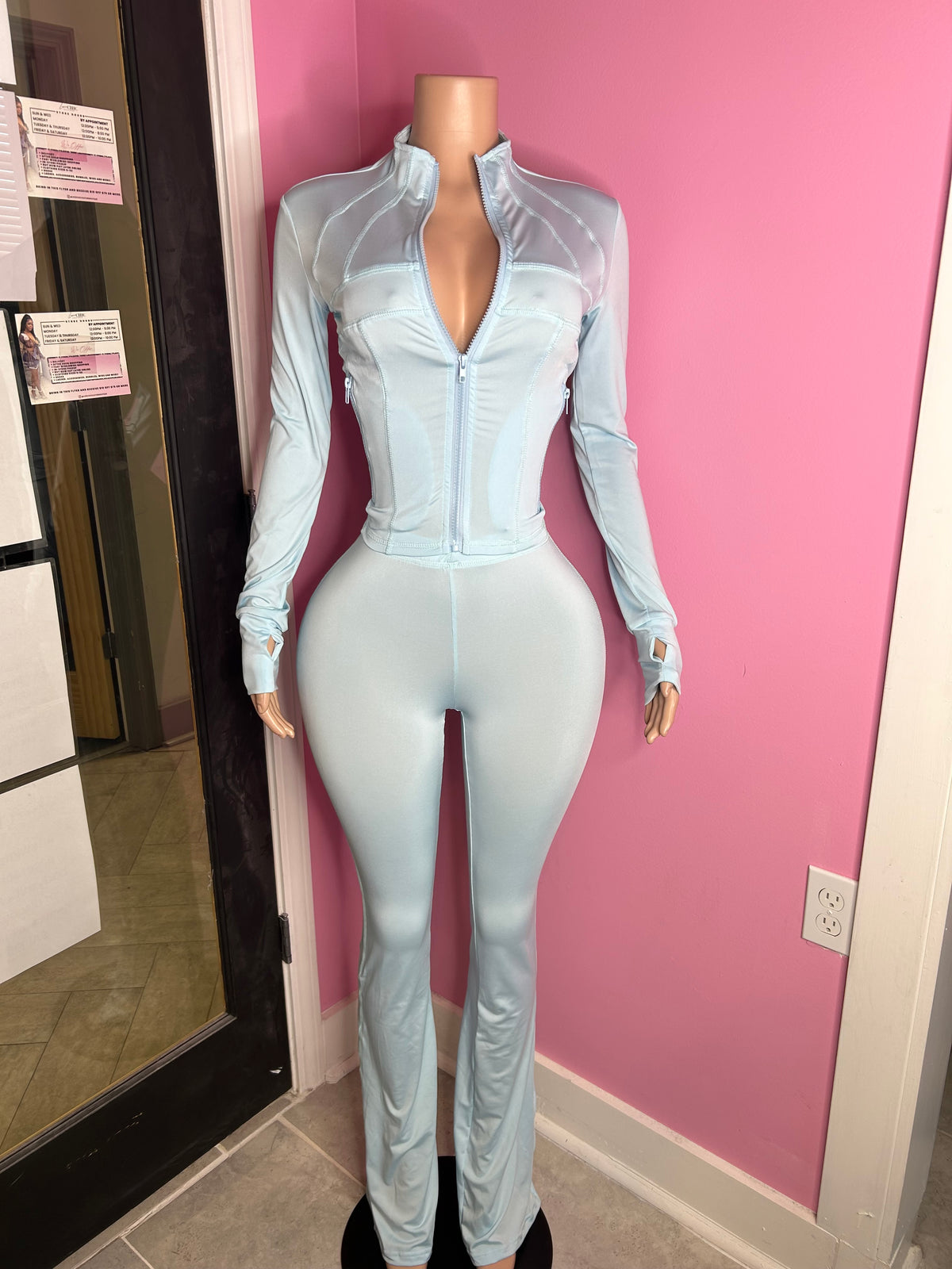 Comfort Zone LuLu Tracksuit Sets- Lt Blue