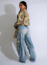 Sunday Affair Floral Jacket & Denim Pant Set