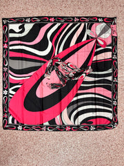 Puch Silk Square Scarf & Headband Set- Pink