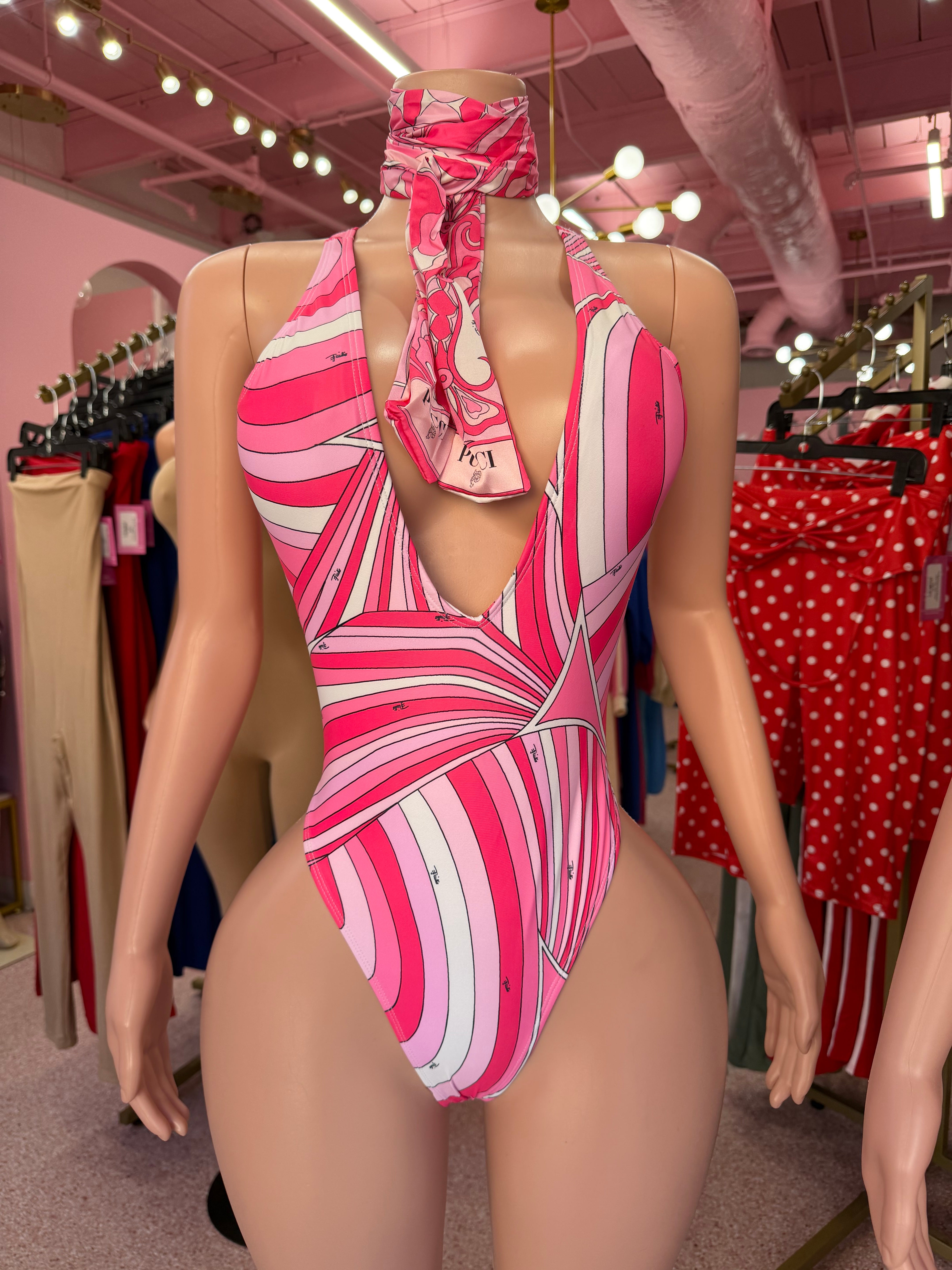 (Pre-Order) Puch Girl 3pc Inspired One Piece Set-Pink