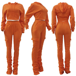 Stacked Jogger Sweatsuit Set- Various Colors